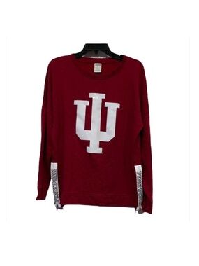 Victoria’s Secret PINK IU Indiana Hoosier Sweatshirt XS Red White